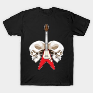 Skull Electric Guitar Music T-Shirt